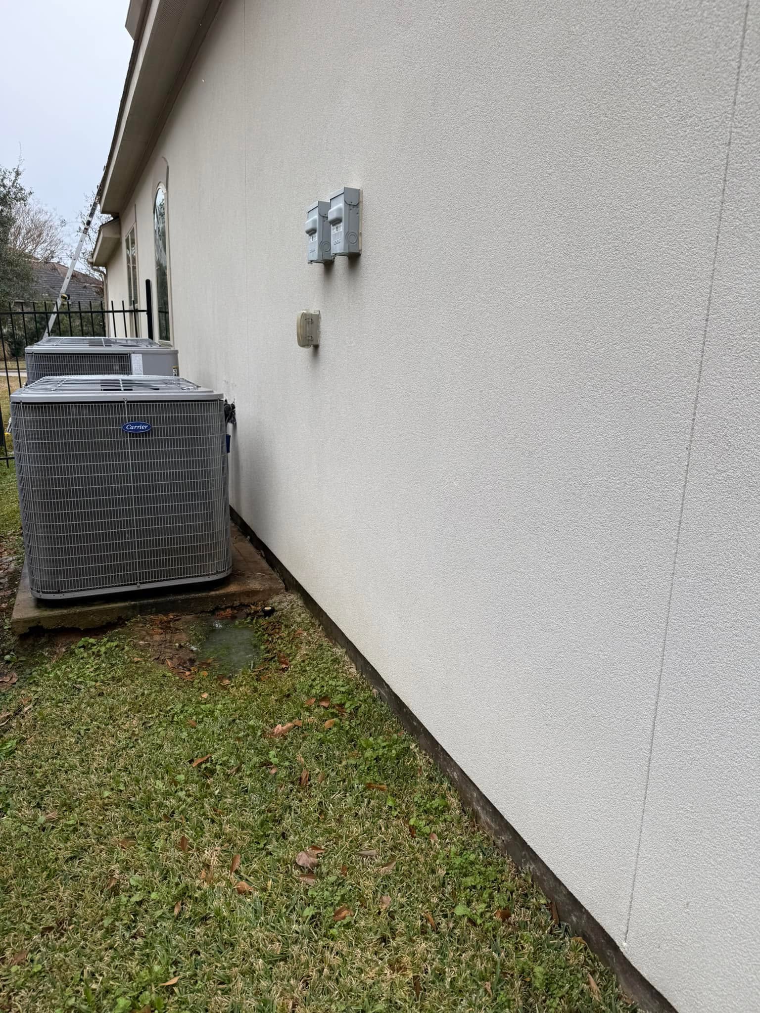 Exterior wall after, clean